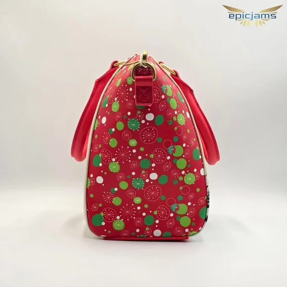 Loungefly Dr. Seuss How The Grinch Stole Christmas! Trio Tree Red Satchel Bag - Picture 6 of 8